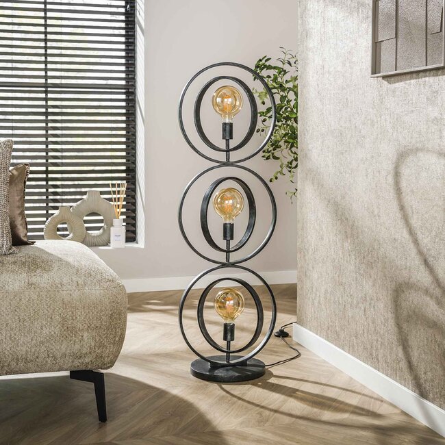 PS-Collection Turn around 3L Vloerlamp - 40x30x124cm - Charcoal - Metaal