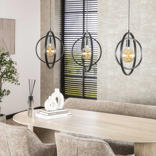 Hanglamp Charcoal Metaal 3 Lichtpunten - Turn Around