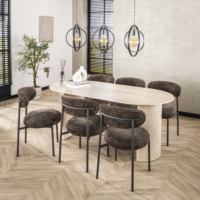 PS-Collection Turn Around 3L Hanglamp - 130x30x150 cm - Charcoal - Metaal