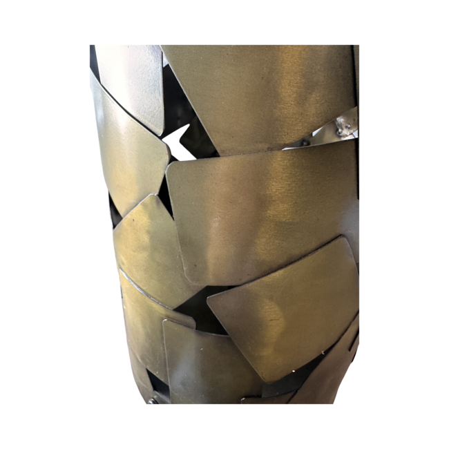 PS-Collection Patch Cylinder 1L Tafellamp - 23x23x38cm - Brons Antiek - Metaal