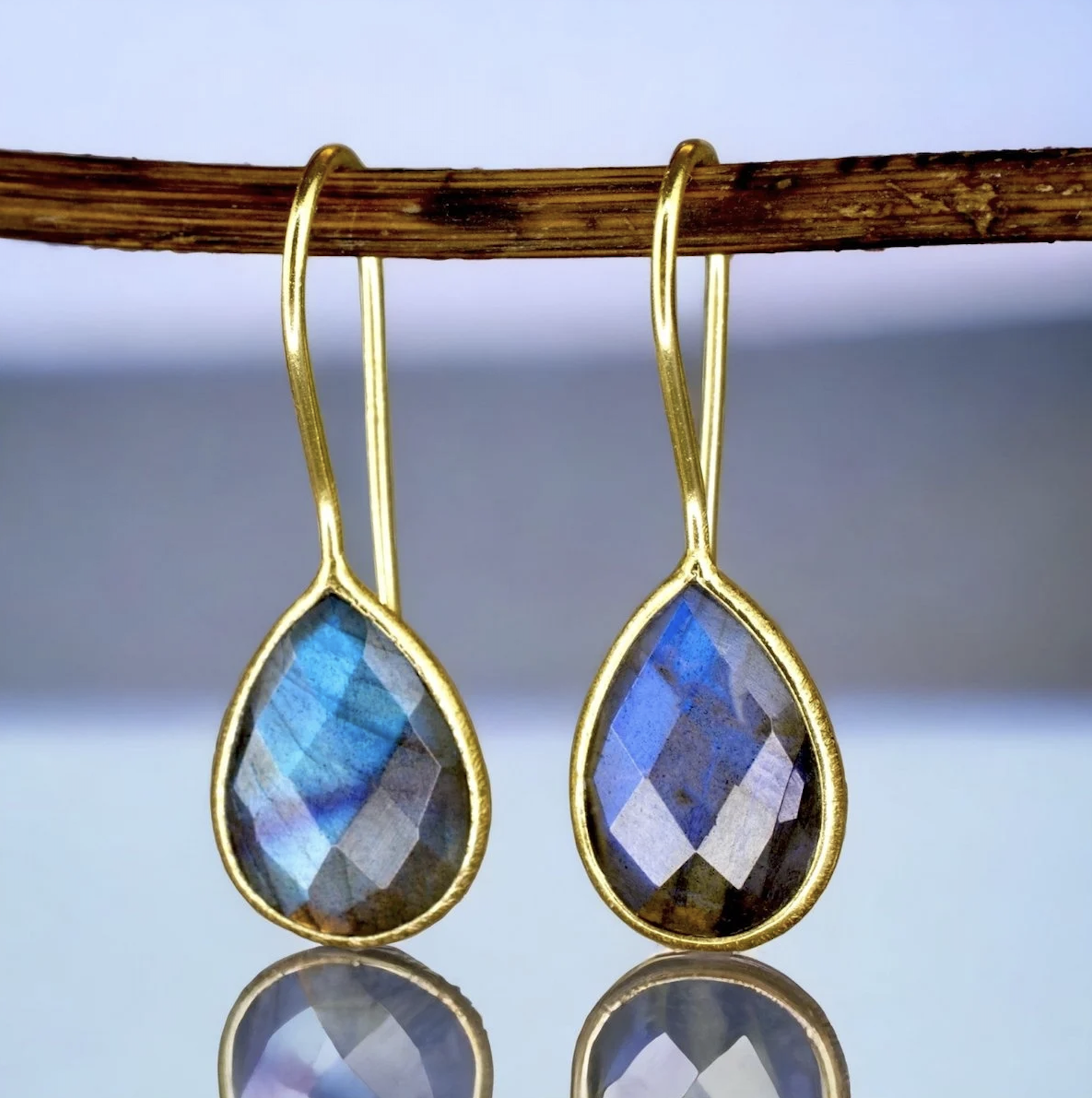 oorbellen met edelsteen