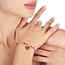 Carneool en Toermalijn Armband - Goudkleurig - Edelsteen Sieraad
