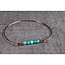 Turquoise Bangle - Roséverguld - Minimalistisch Edelsteen Sieraad