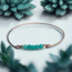 Turquoise Edelsteen Bangle - Rosé Goud/Zilver/Goud