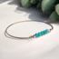 Turquoise Edelsteen Bangle - Rosé Goud/Zilver/Goud