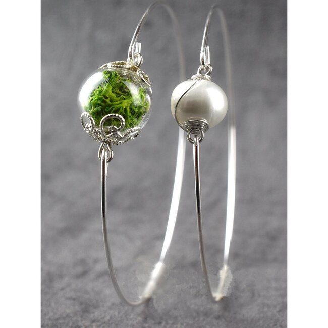 Armbanden Set - IJslands Mos & Zoetwaterparel - Verzilverd