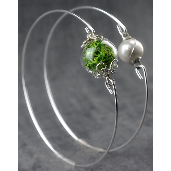 Armbanden Set - IJslands Mos & Zoetwaterparel - Verzilverd