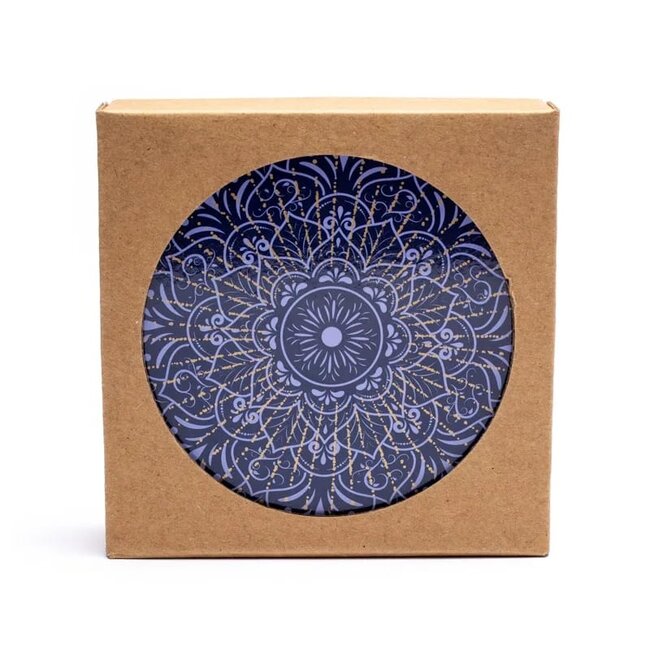 Cadeauset Boeddha Blauw - Theemok, Onderzetters & Theelichthouder