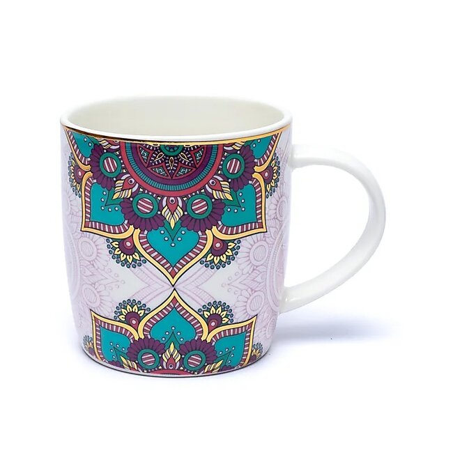 Cadeauset Mandala Turquoise - Theemok, Onderzetters & Theelichthouder