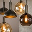 Hanglamp Amber Bruin Glas Brons 7-Lichts - Cluster