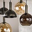 Hanglamp Amber Bruin Glas Brons 7-Lichts - Cluster