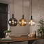 Hanglamp Glas Metaal Zwart 3-Lichts - Sfera Tricolore
