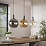 Hanglamp Glas Metaal Zwart 3-Lichts - Sfera Tricolore