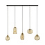 Hanglamp Smoke Bruin Glas 5 Lichtpunten - Stripe