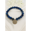 Lapis Lazuli Armband met Bloem des Levens Bedel
