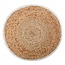 Jute Poef Rond - Naturel of Naturel Wit - Handgemaakt