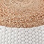 Jute Poef Rond - Naturel of Naturel Wit - Handgemaakt