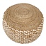 Jute Poef Rond - Naturel of Naturel Wit - Handgemaakt