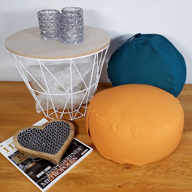 Yoga Meditatiekussen - Katoen - Boekweit - Blauw