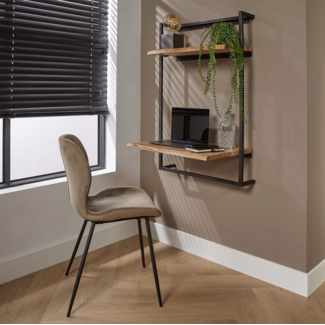 PS-Collection Wandbureau Wandplank Acaciahout Metaal - Air Solid