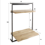 Wandplank-Wandbureau Desk Air Solid - Acaciahout-Metaal