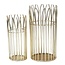 Gouden Windlichten - Set van 2 - Aluminium & Glas