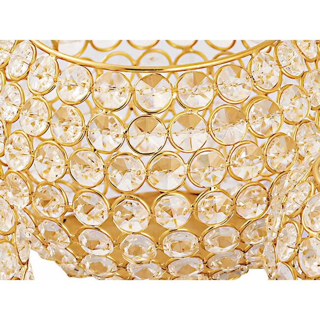 Waxinelichthouder Kristal - Set van 3 - Goud of Zilver - Glansmetaal