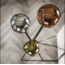 Vloerlamp Zwart Frame Met Goud Koper Chroom Glas