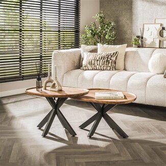 PS-Collection Salontafel Set van 2 - Acaciahout - Tweede Kans