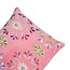 Sierkussen Sofia - Velvet - Roze - Bloemenborduur