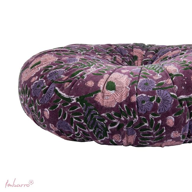 Imbarro Sierkussen Rond Eleana - Paars Multi - Velvet - Ø47 cm