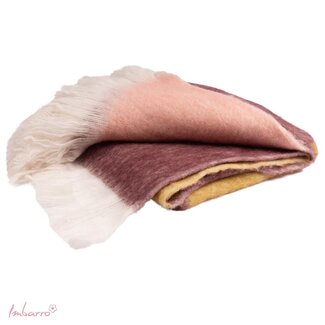 Imbarro Plaid Lynn Stripes - Paars/Roze - Wolmix