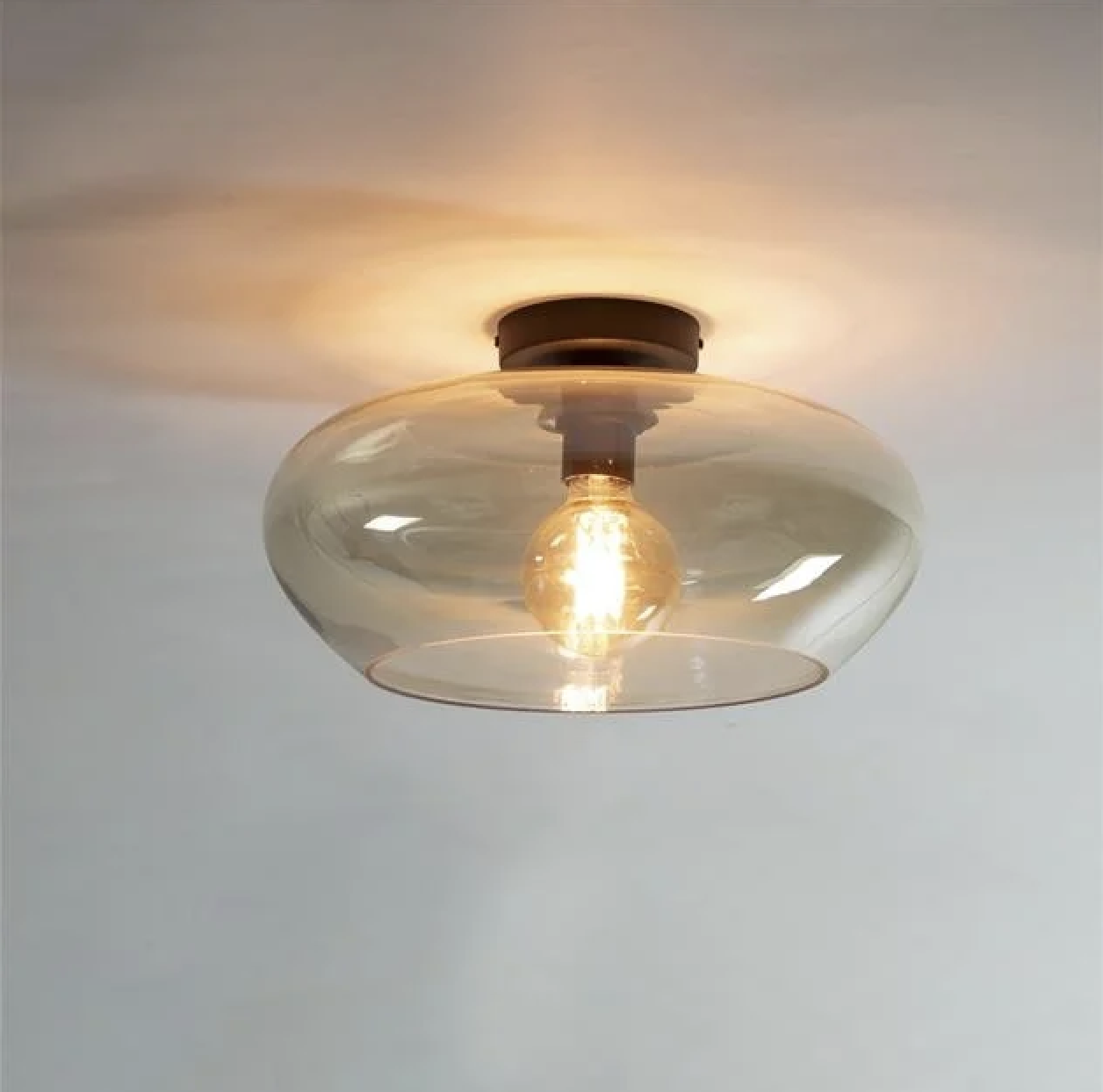 Moderne glazen plafondlamp - luxe verlichting woonkamer | PuurSpirits