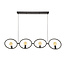 Hanglamp Metaal Artic Zwart 4 Lichtpunten - Loop