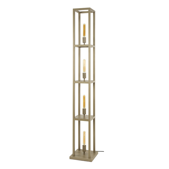 Vloerlamp Beige Metaal 4 Lichtpunten - Quadra