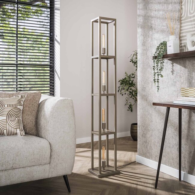 Vloerlamp Beige Metaal 4 Lichtpunten - Quadra