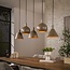 Hanglamp Beige Metaal 5 Lichtpunten - Metallo