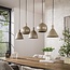 Hanglamp Beige Metaal 5 Lichtpunten - Metallo