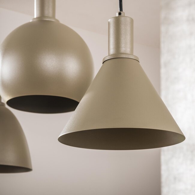 Hanglamp Beige Metaal 5 Lichtpunten - Metallo