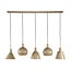 Hanglamp Beige Metaal 5 Lichtpunten - Metallo
