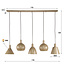 Hanglamp Beige Metaal 5 Lichtpunten - Metallo