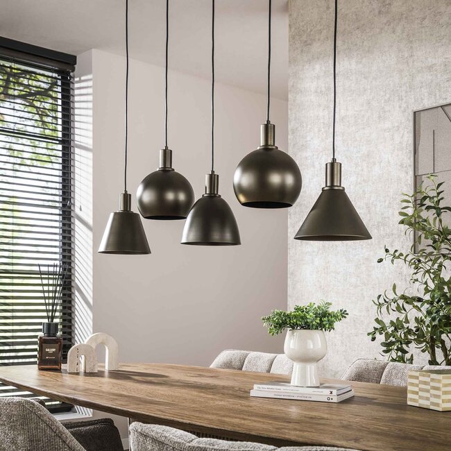 Hanglamp Sienna Bruin Metaal 5 Lichtpunten - Metallo