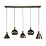 Hanglamp Metallo - Brons Metaal - 5-lichts