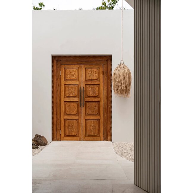 De Shaggy Hanglamp - 45x45x75cm - Naturel - Rotan