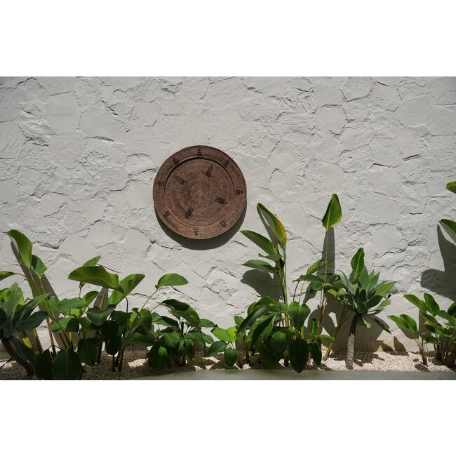 Wanddecoratie Rotan Bruin Rond Jasmine Ø80 cm
