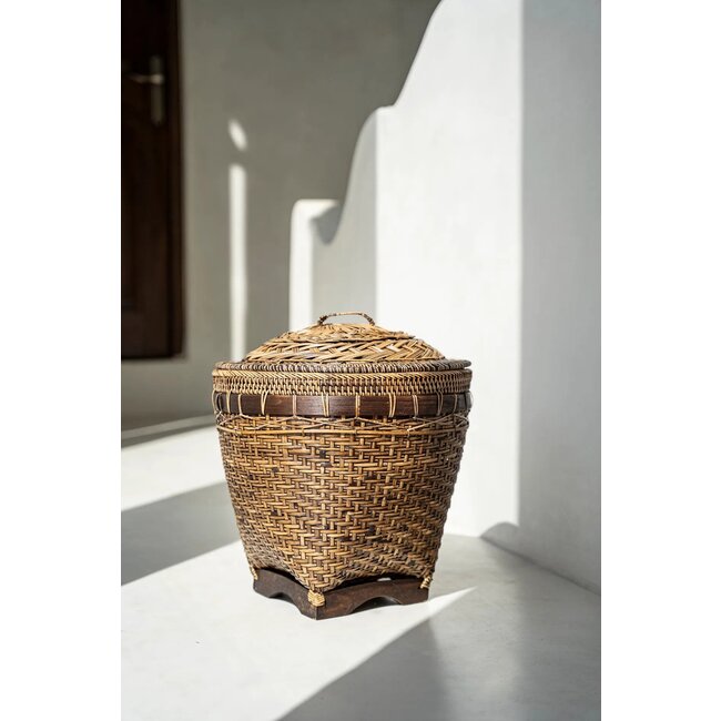 Opbergmand Colonial M - Rotan - Naturel/Bruin - 35x35x40 cm