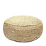 Ronde Poef Flores - Raffia - Naturel - Ø60 x 35 cm