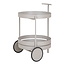 Bar Trolley Metaal Grijs Op Wielen - 2 Planken