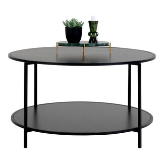 Salontafel Rond Zwart Metaal - Industriële Salontafel