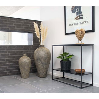 Industriële Haltafel Metaal Zwart - Sidetable